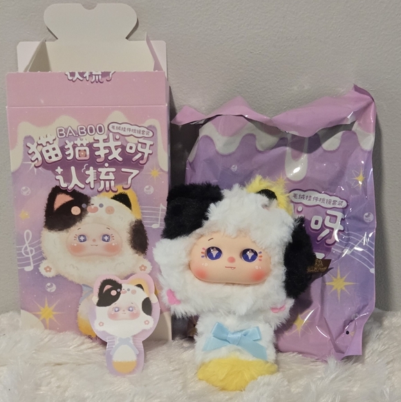 BABOO Meow Comb & Mirror Set, confirmed Three-Flowered Kitty